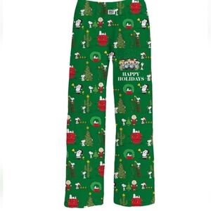 Brief Insanity Peanuts Unisex Snoopy  Happy Holiday Sz. XXL Lounge Pants